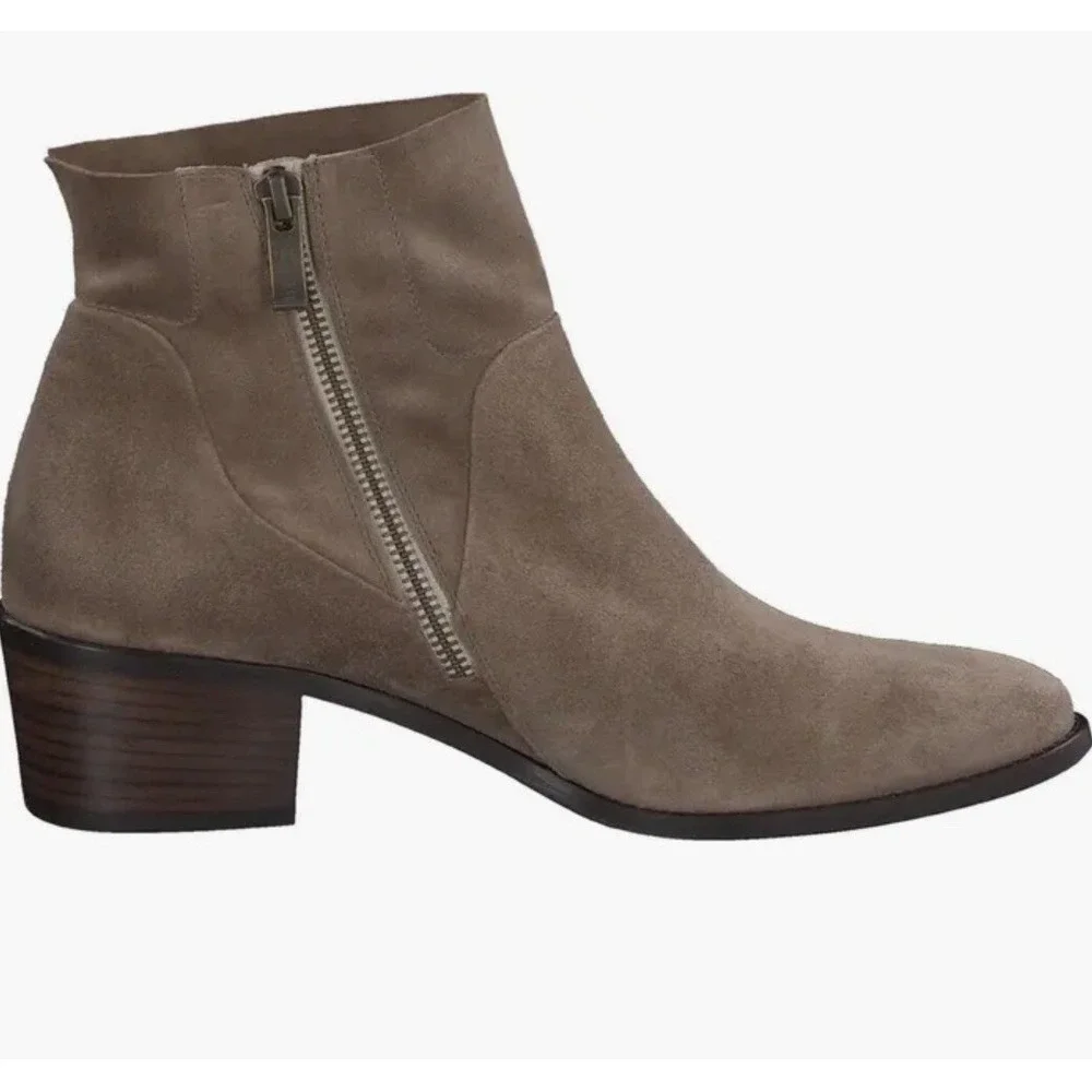 Paul Green Suzette Bootie Antelope Soft Suede Size 7 Boot Soft UK 4 1/2